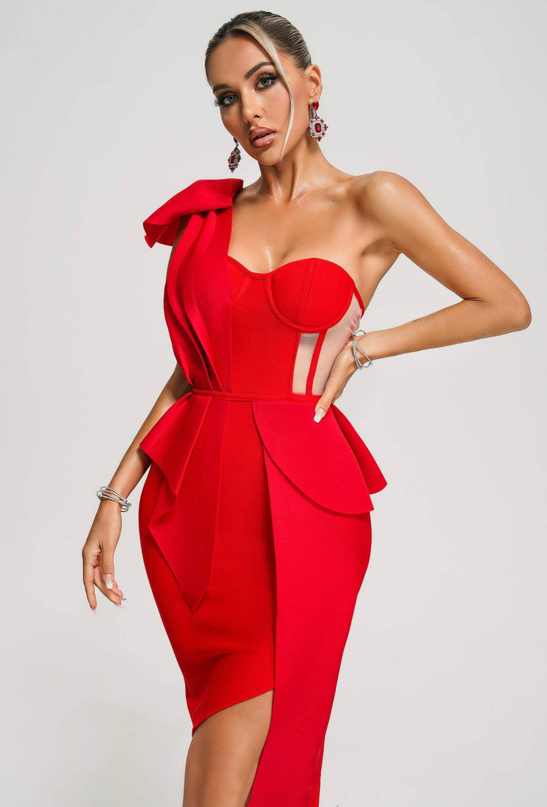 Nelly bandage midi dress (8104645263598)