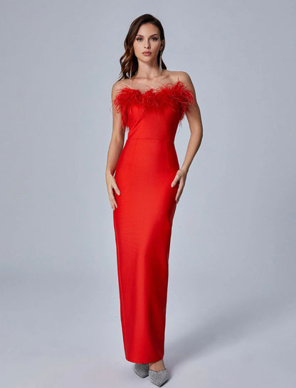 Ira strapless bandage maxi dress (8055973413102)