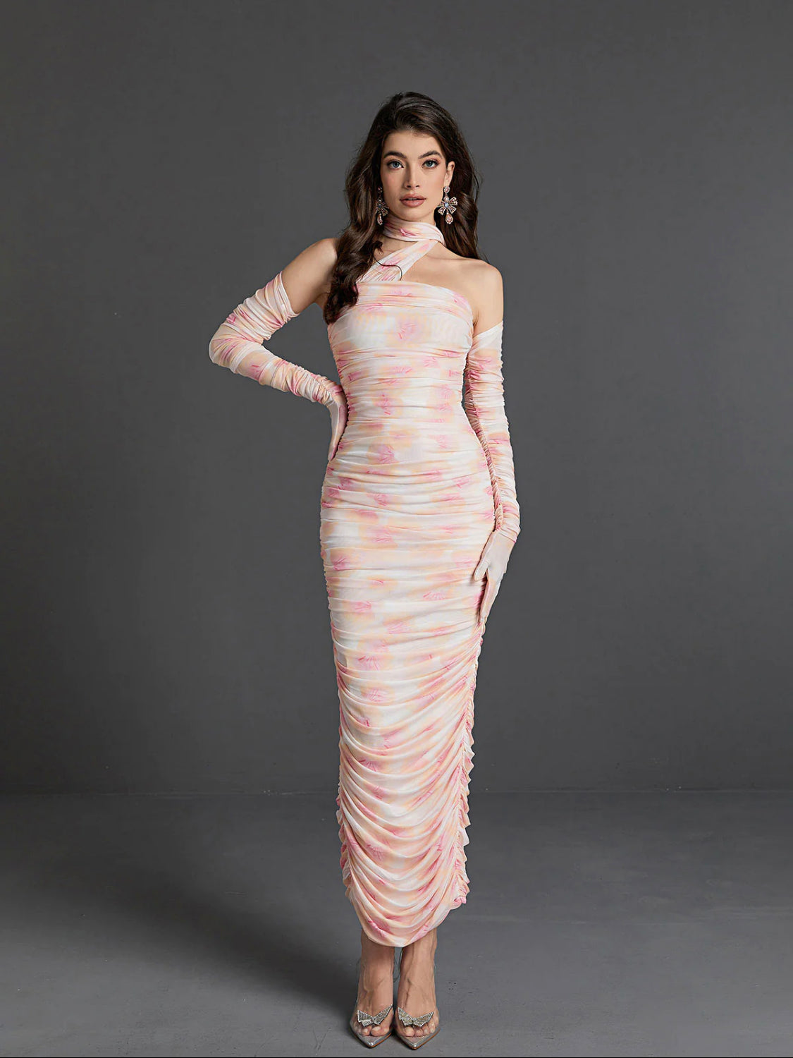 April ruched maxi dress (8055980294382)