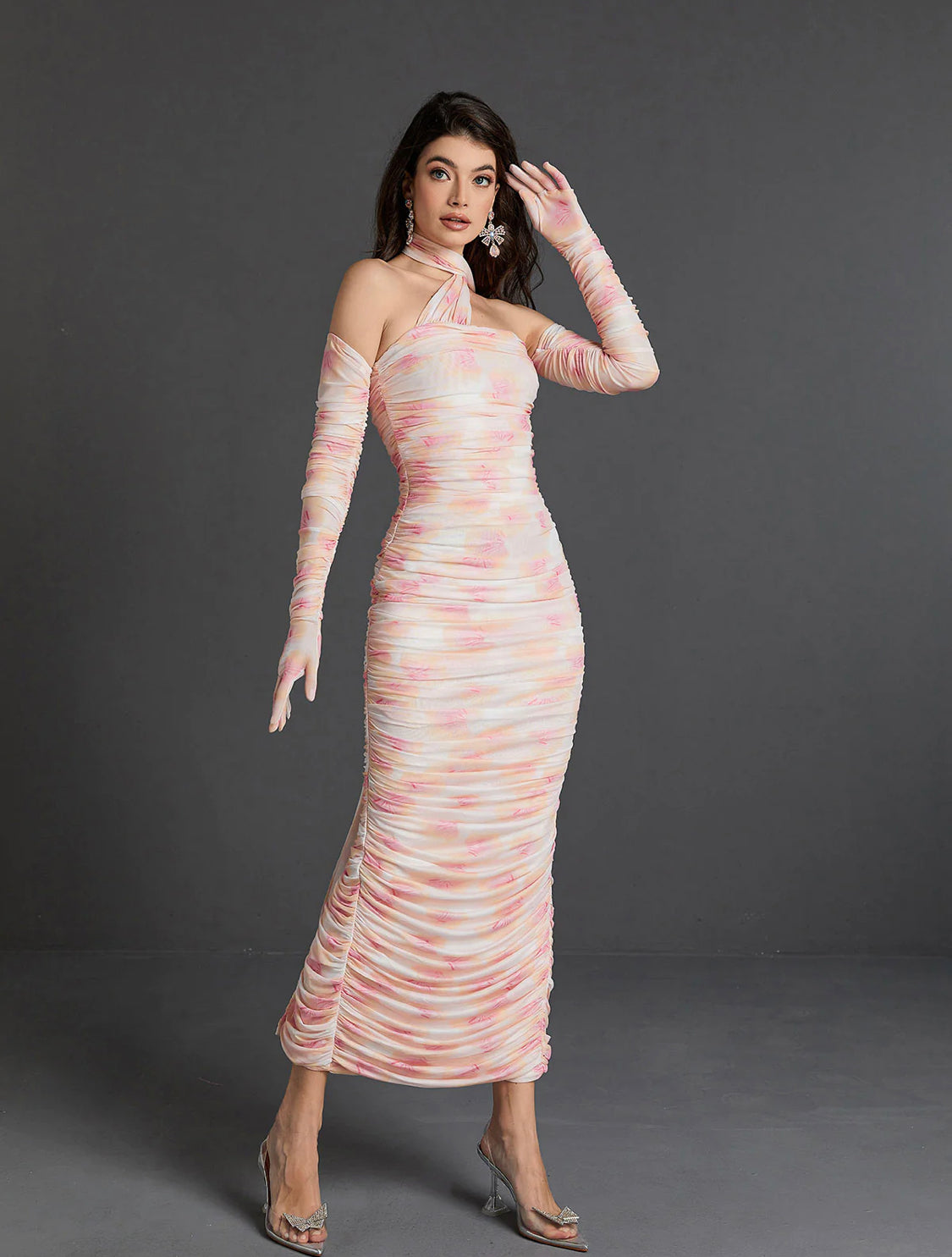 April ruched maxi dress (8055980294382)