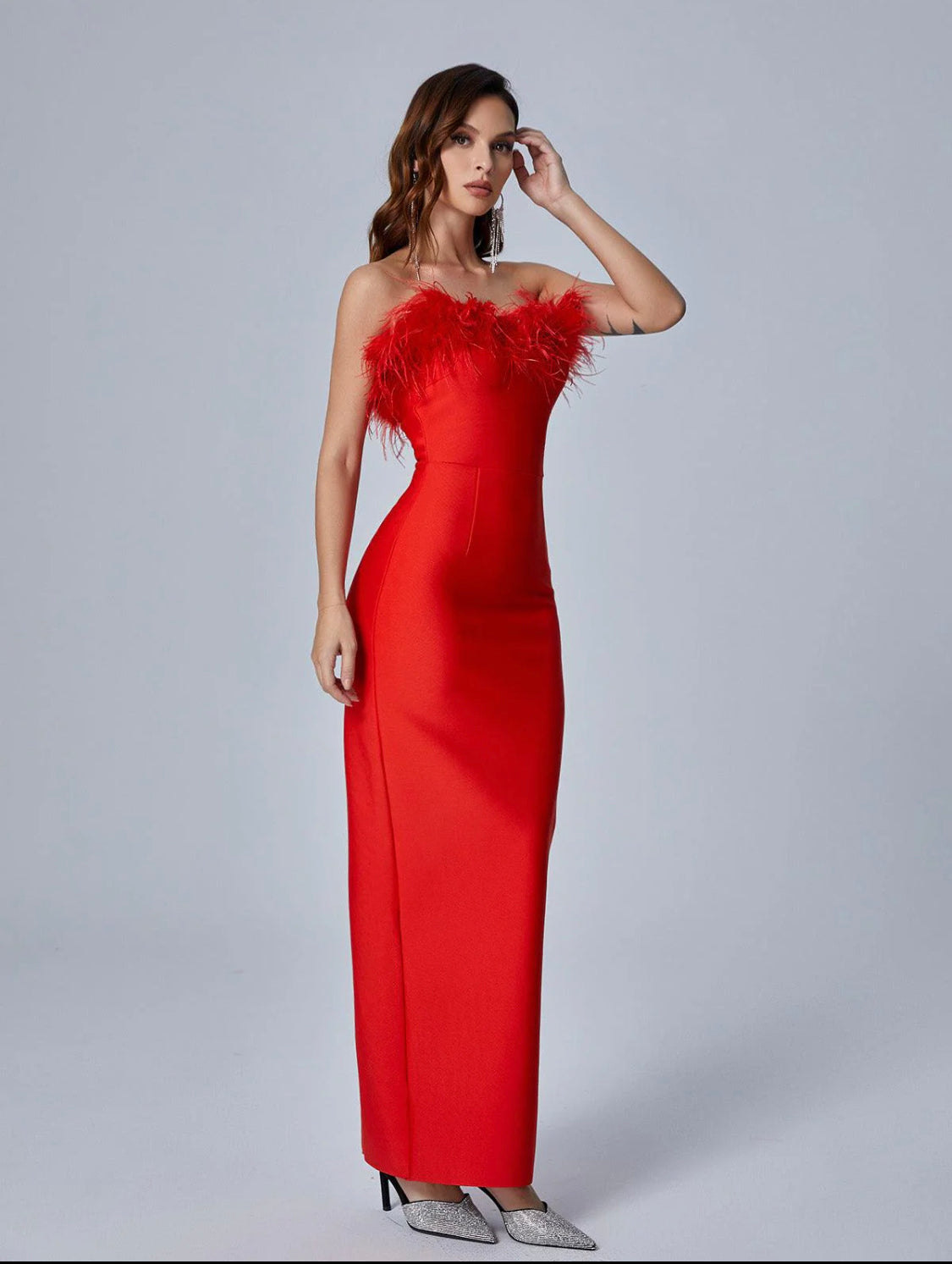 Ira strapless bandage maxi dress (8055973413102)