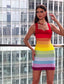 Lisa rainbow mini dress