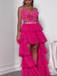 Tulle pink maxi dress