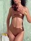 Flower Brown metallic swimwear