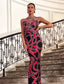 Rhinestone snake maxi dress