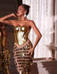 Gold acrylic maxi dress