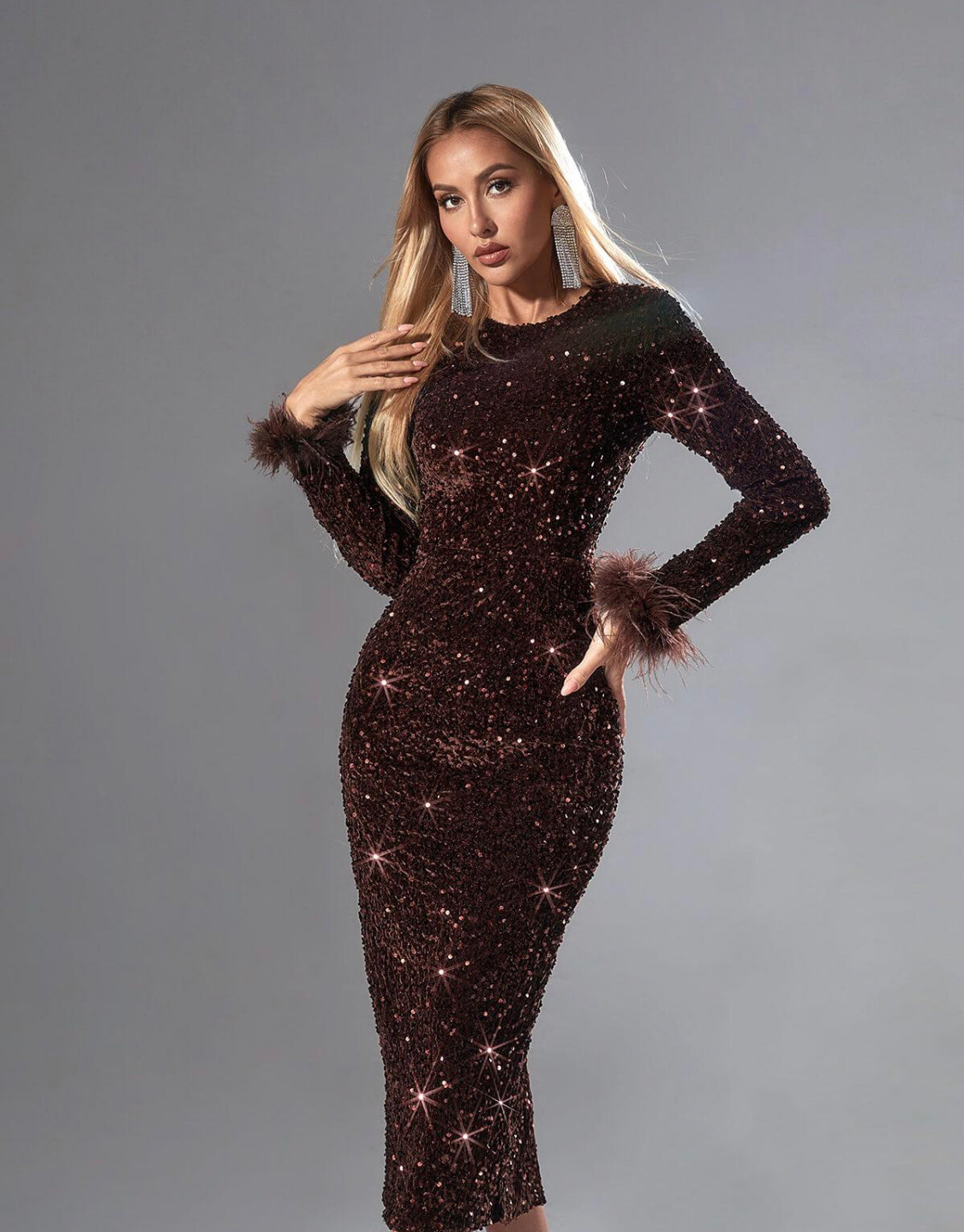 Sammie sequin midi dress (8040416248046)