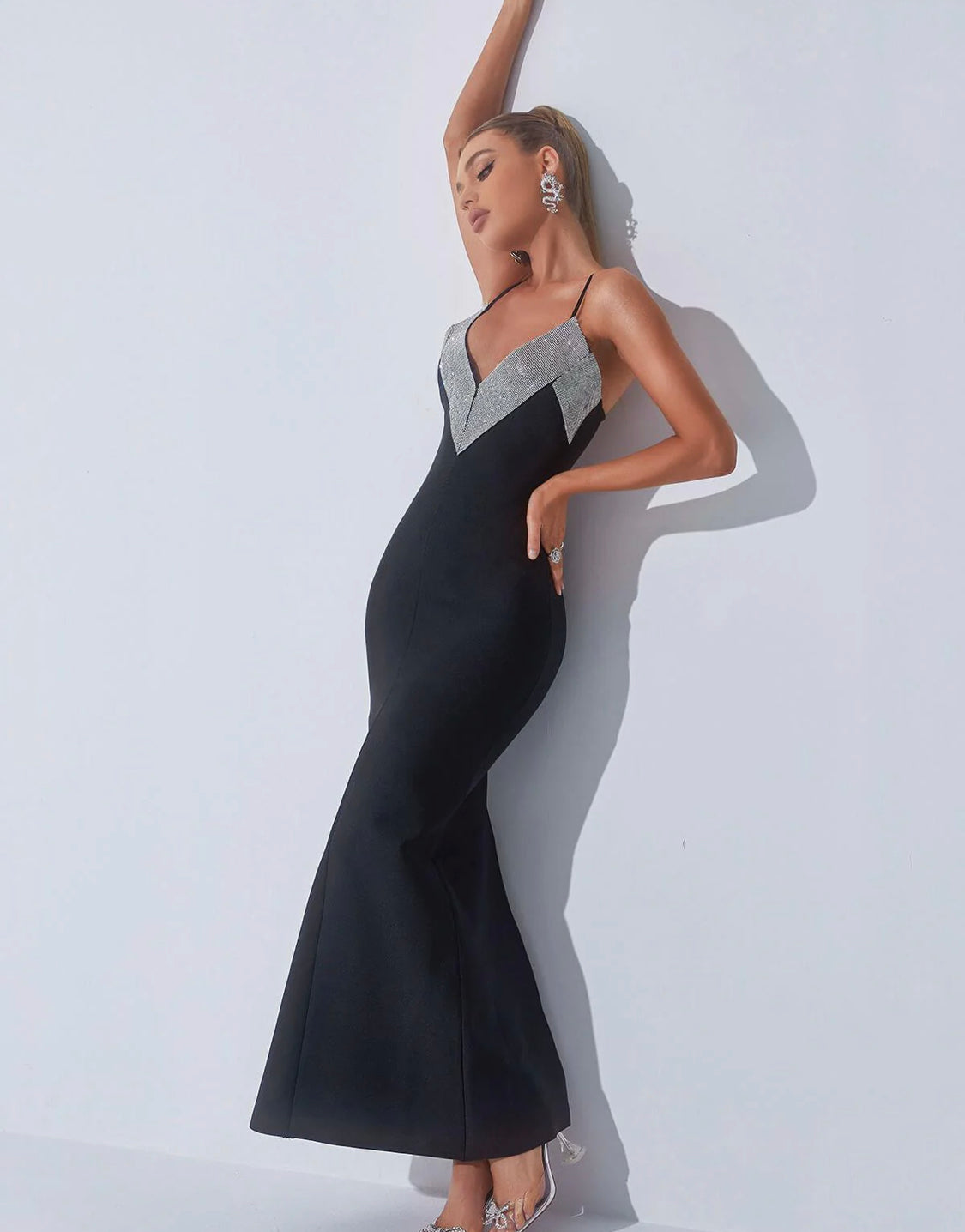 Maria v-neck maxi dress (8040600240366)