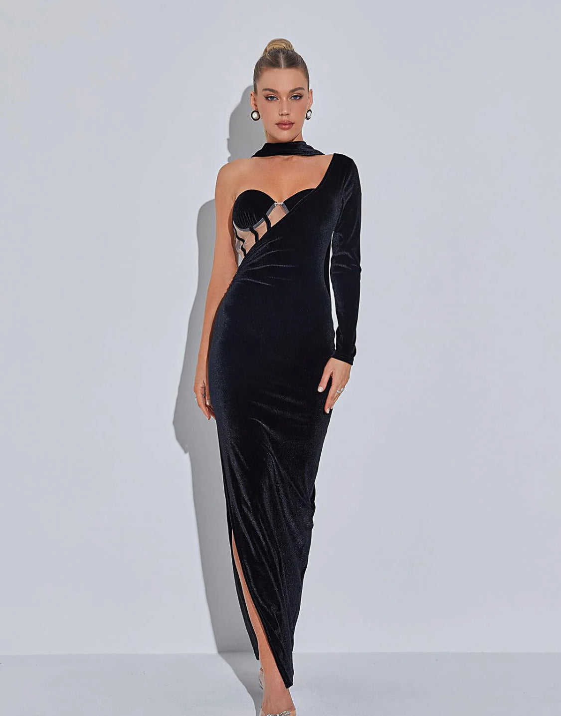 Sheila velvet maxi dress (8040603287790)