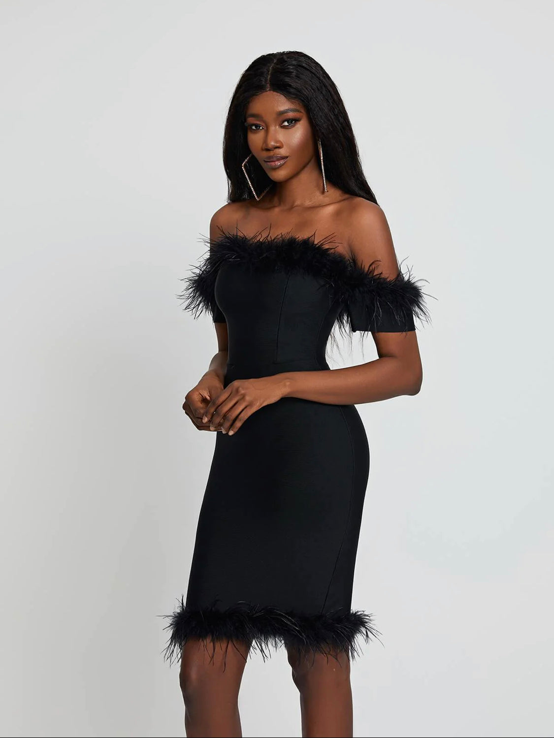 Leila off shoulder midi dress (8039638073582)