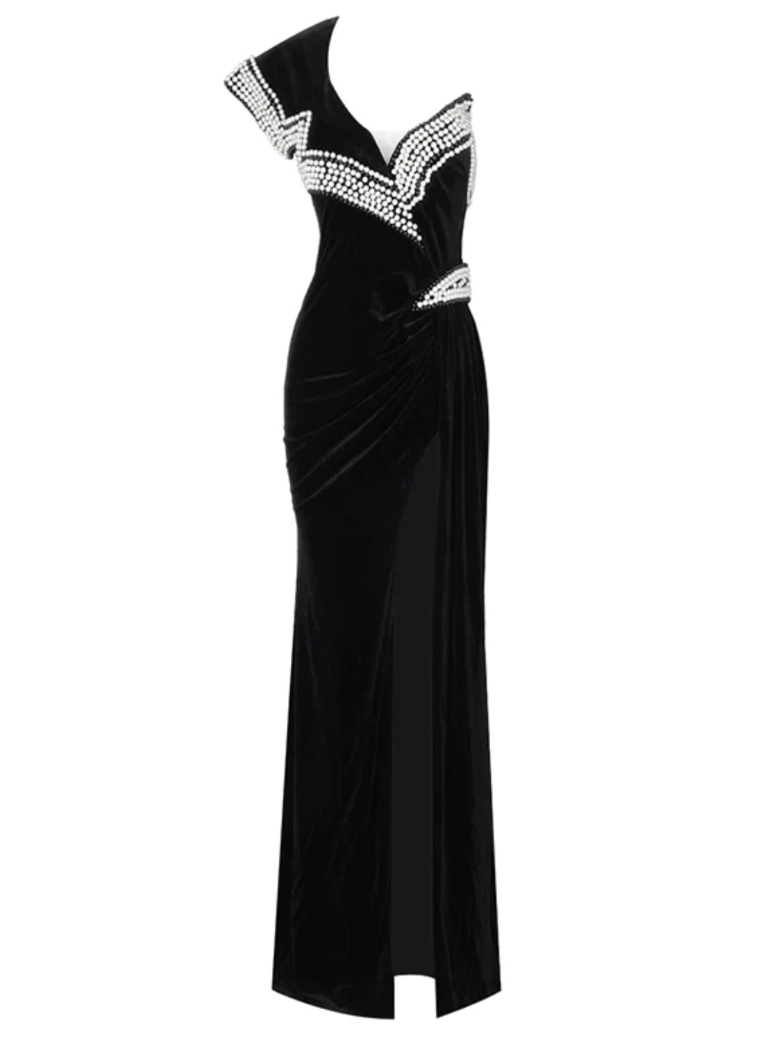 Diva one shoulder maxi dress (8040662991086)