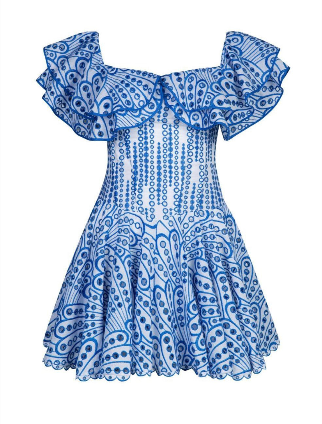 Priscilla ruffle mini dress (8040388591854)