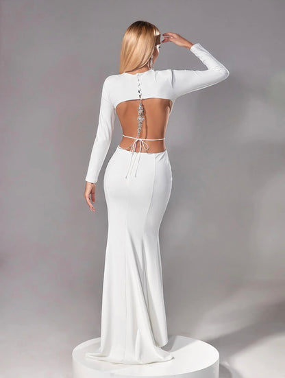 Natalia backless maxi dress (8040671412462)