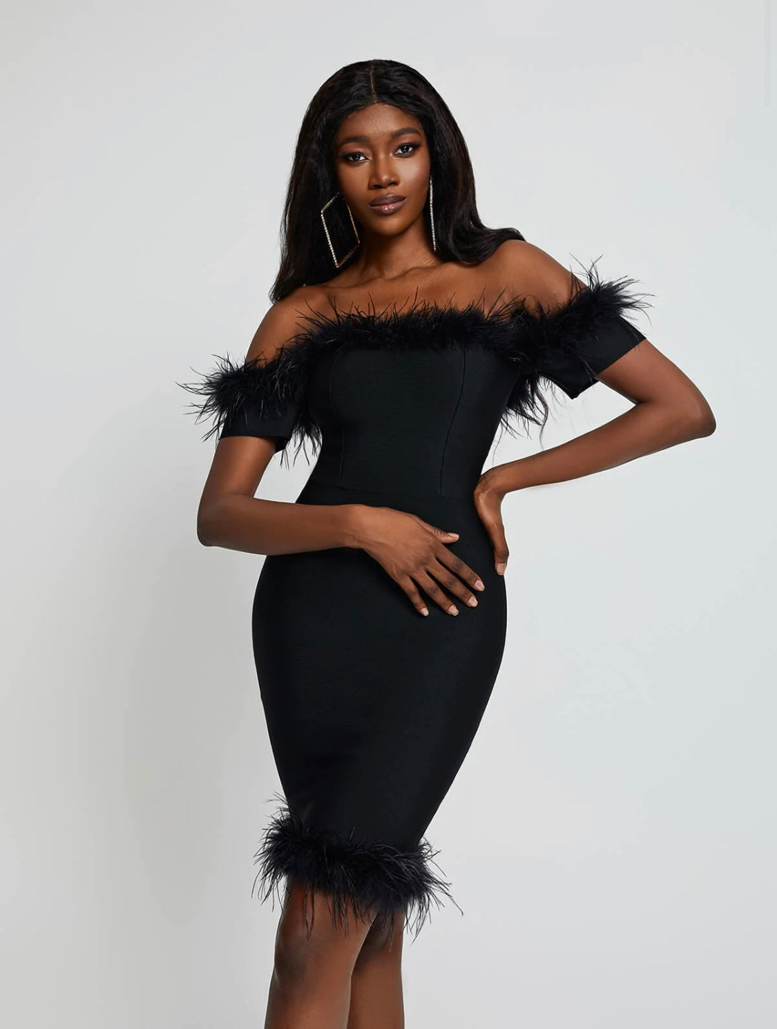 Leila off shoulder midi dress (8039638073582)