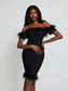 Leila off shoulder midi dress (8039638073582)