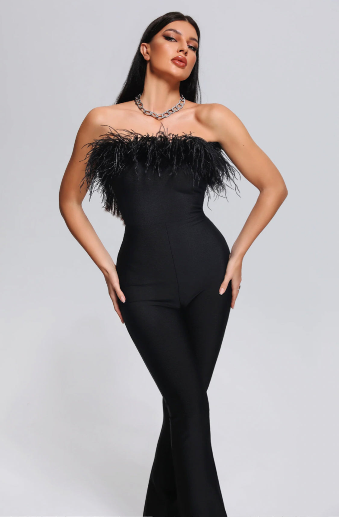 Brina strapless jumpsuit (8043788402926)