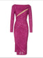 Kris mesh rushed sequin midi dress (8039092617454)