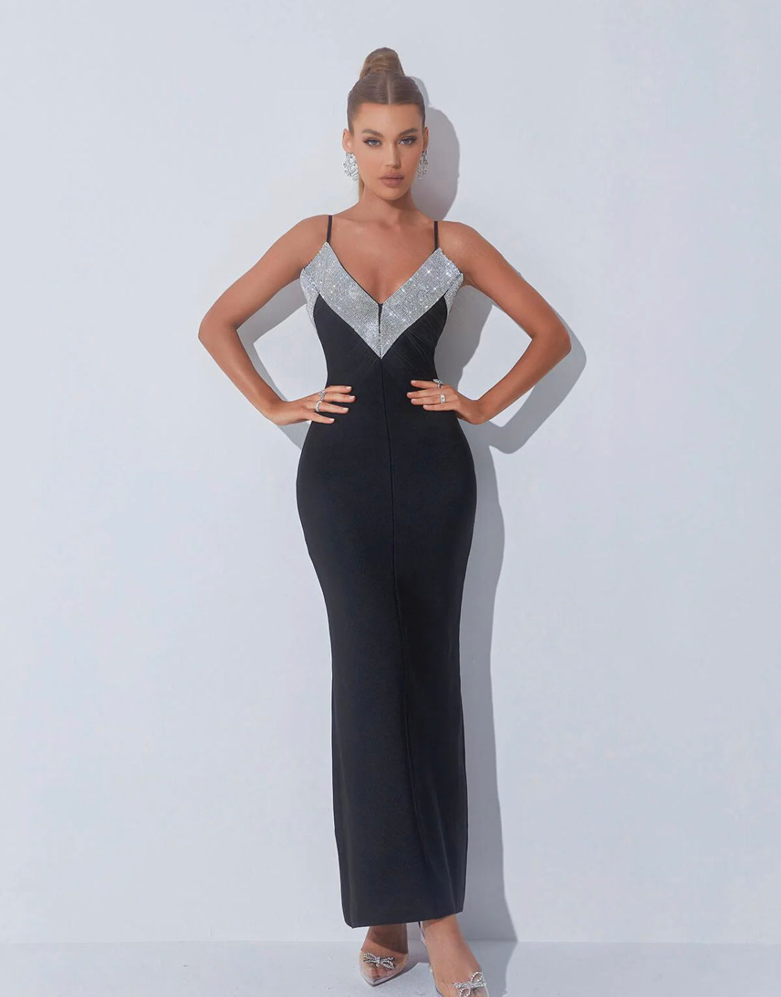 Maria v-neck maxi dress (8040600240366)